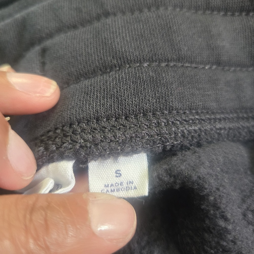 Gap Fleece Joggers Womens Small Black Sweatpants Athleisure Loungewear Neutral - Picture 5 of 7